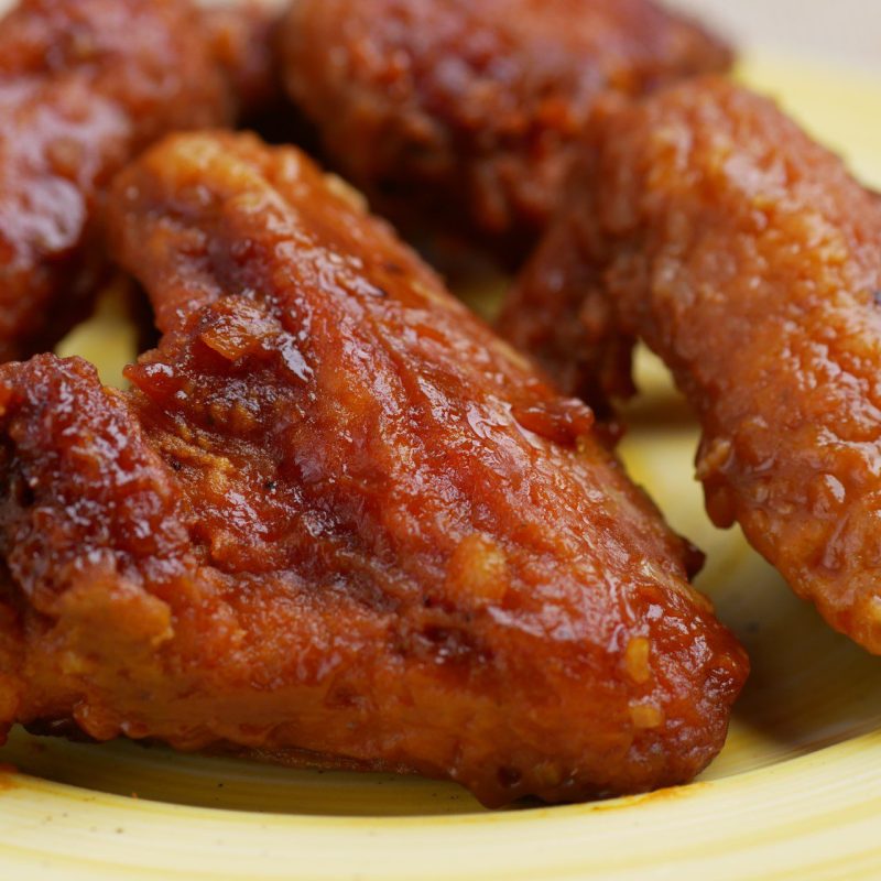 crispy chicken wings on a plate